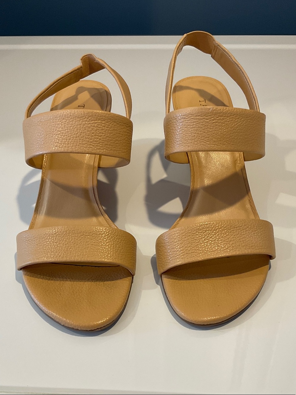 Talbots Two-Strap Slingback Sandals in Tan